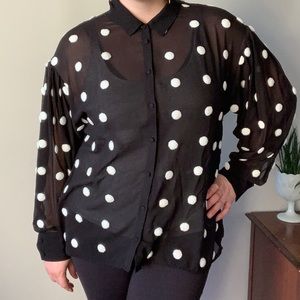 Zara | Polka dot sheer top